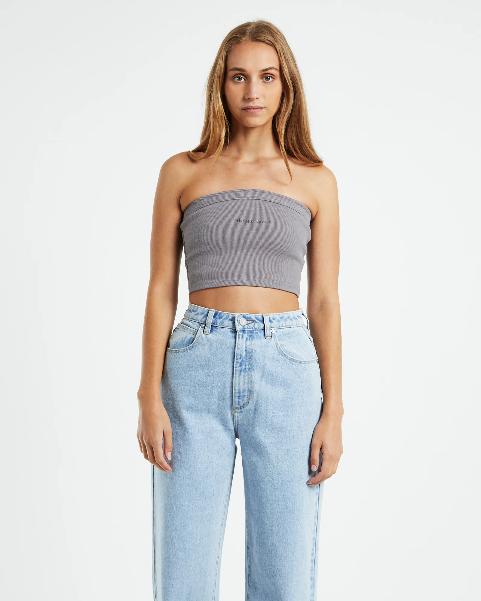 A Heather Bandeau Top Slate