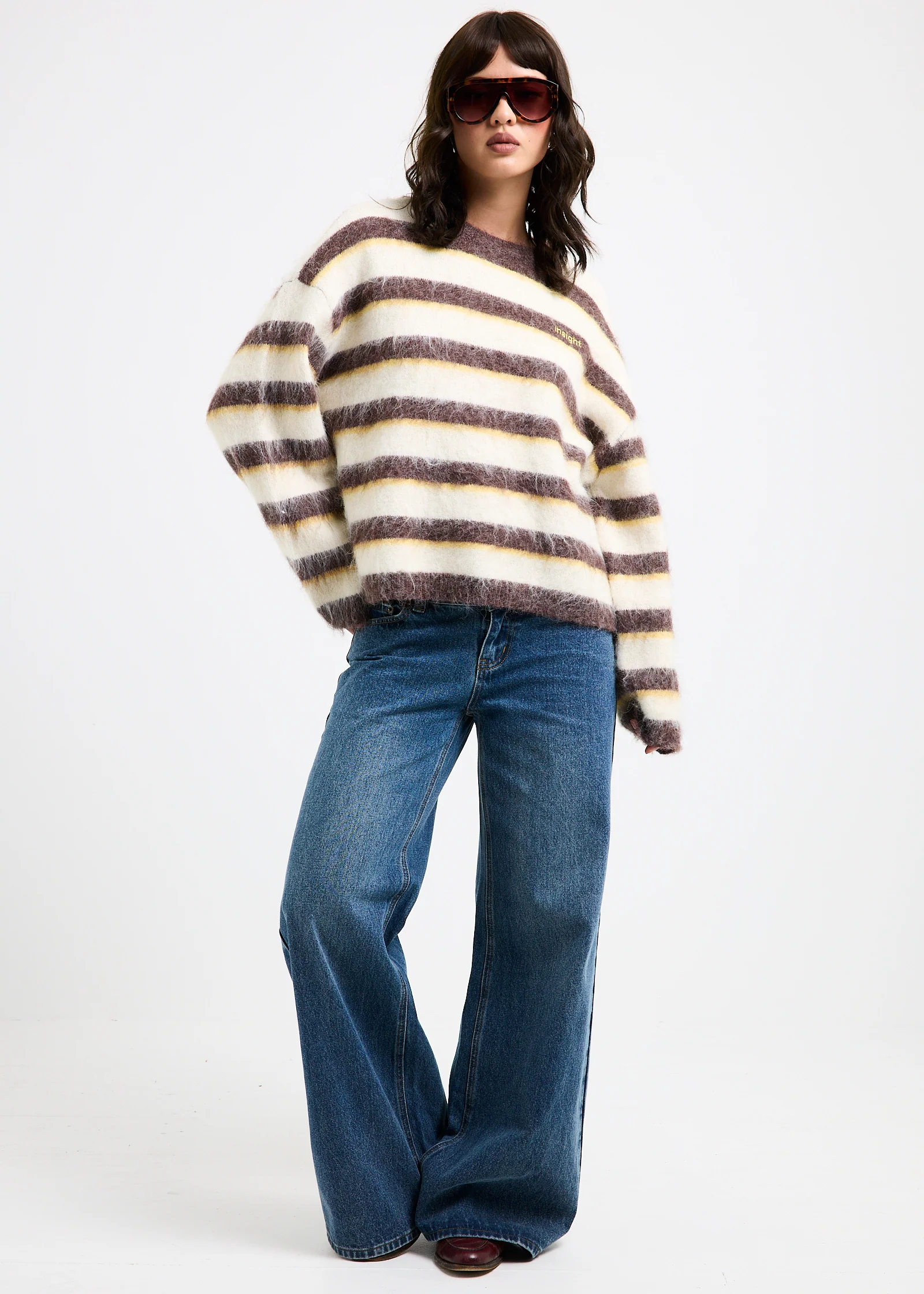 Aisha Brushed Stripe Crew Knit - Image 2