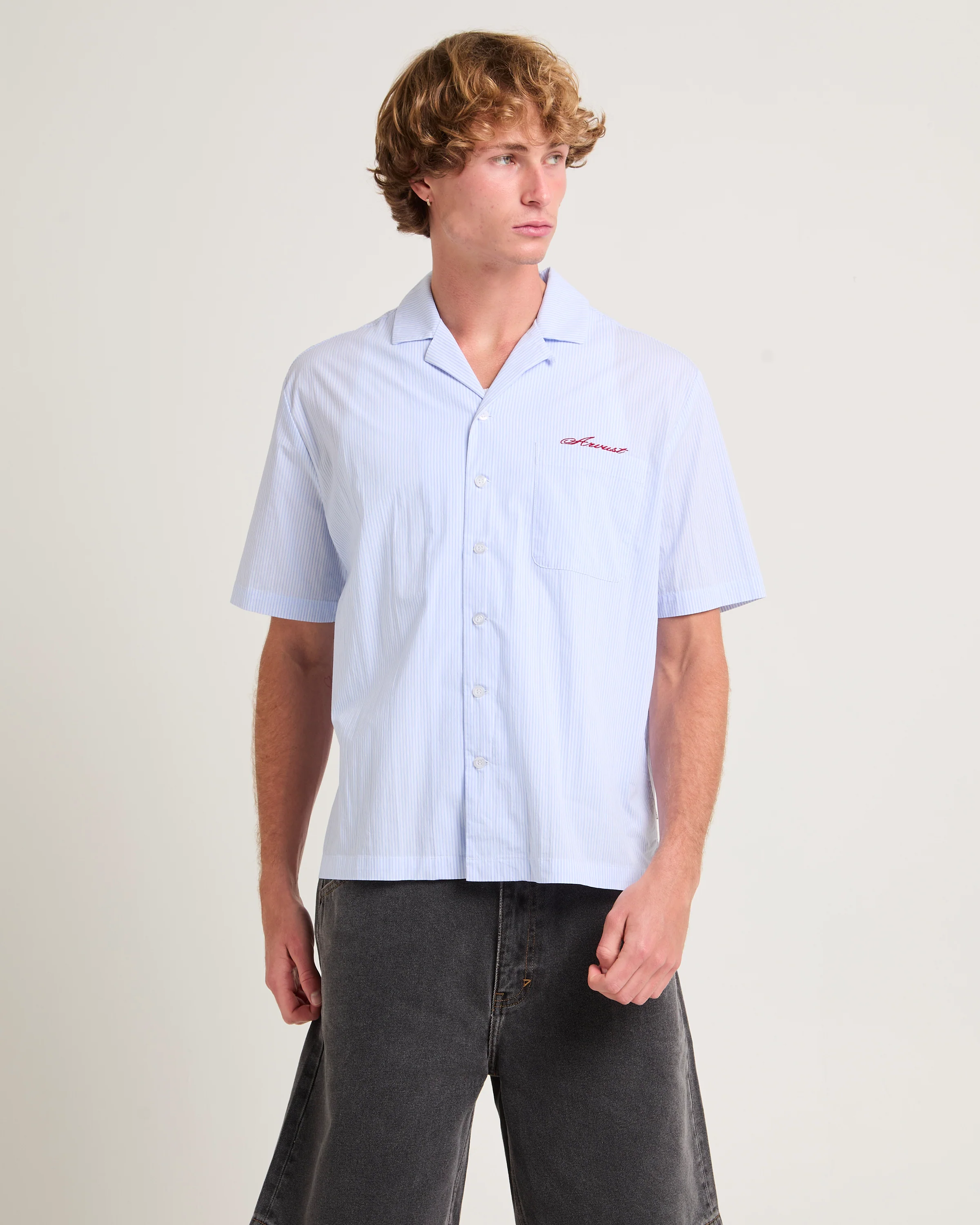 Box Striped Short Sleeve Shirt