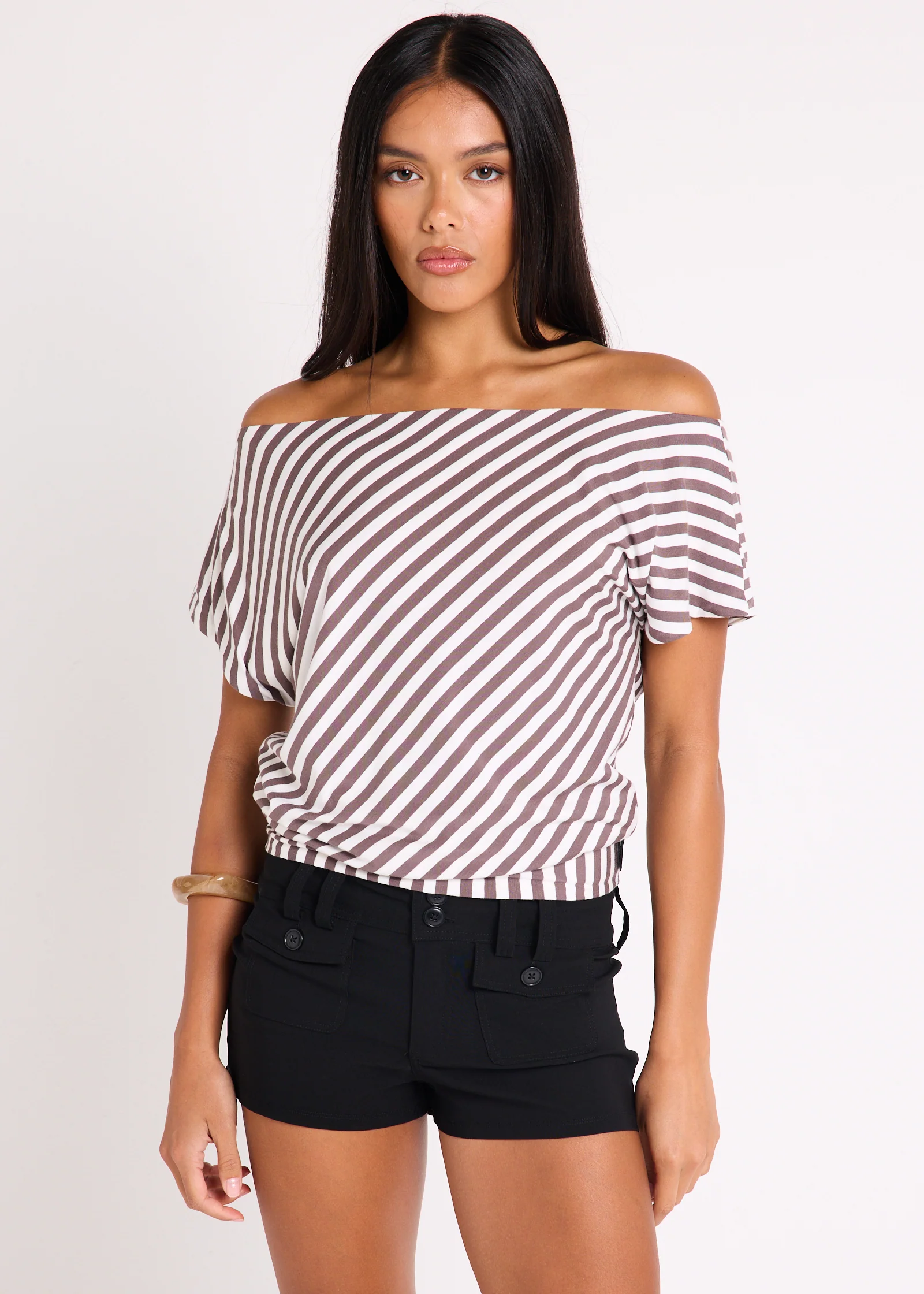 Candice Striped Slouch Top