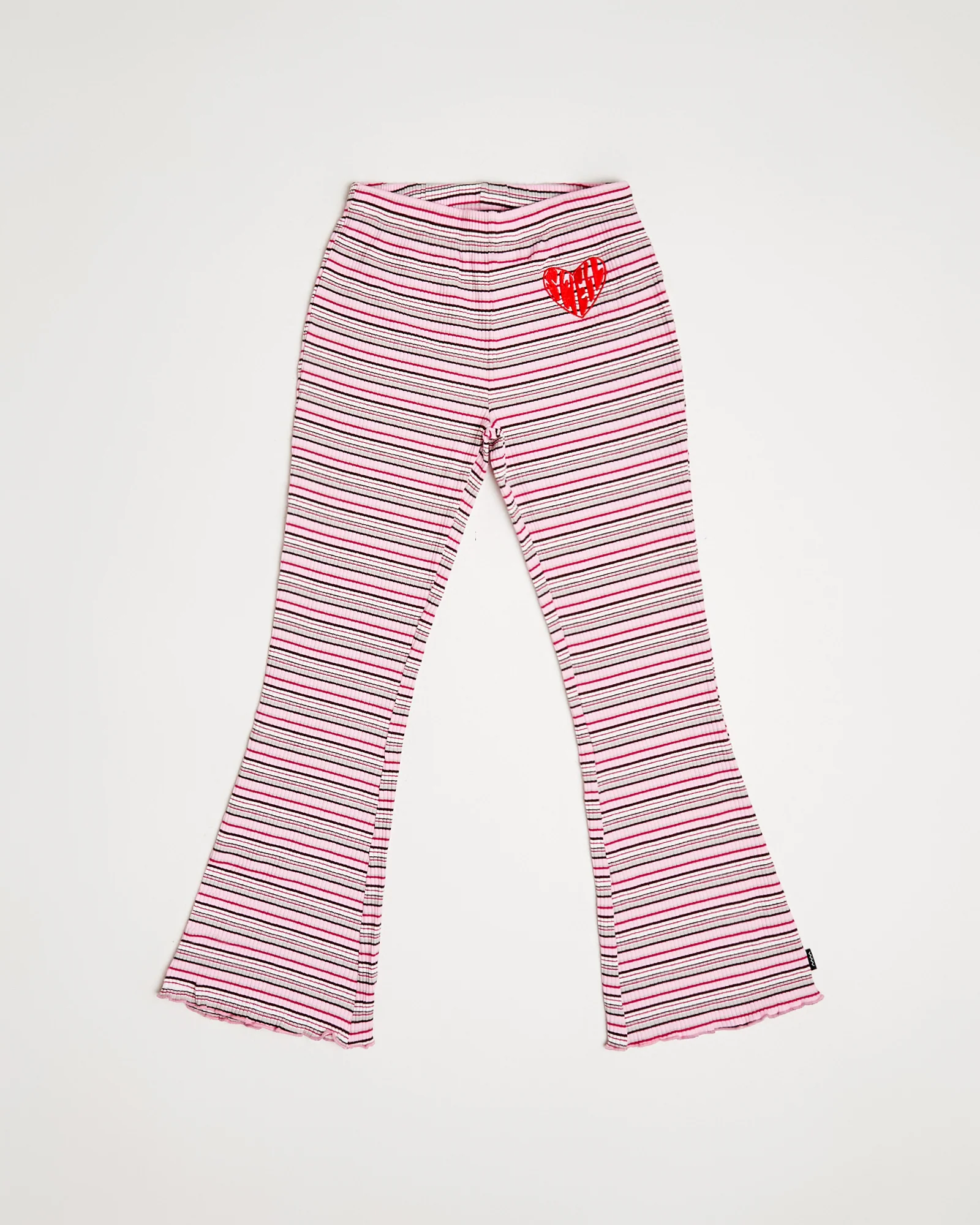 Charlotte Striped Ribbed Flare Pants