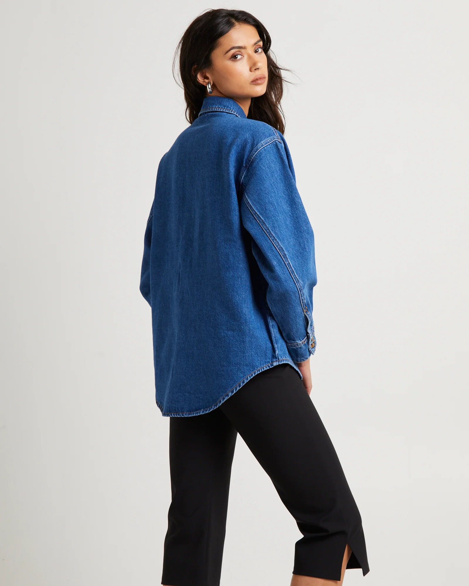 Classic Denim Shacket Ashley - Image 2