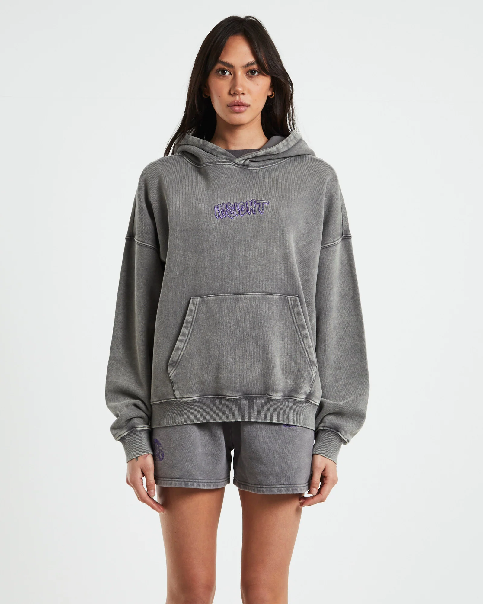 Dive Fleece Hood Acid Slate