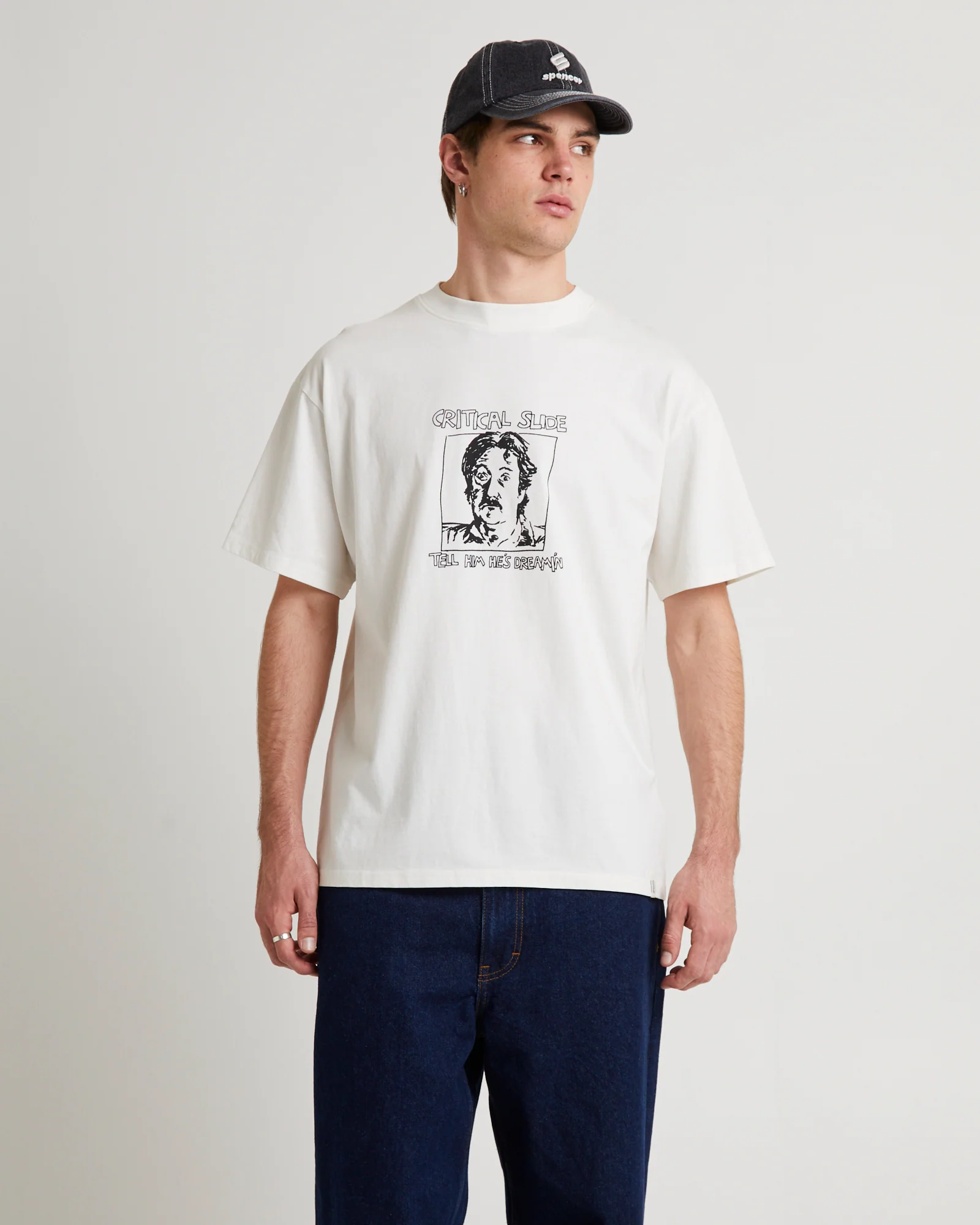 Dreamin Short Sleeve T-Shirt  Vintage White