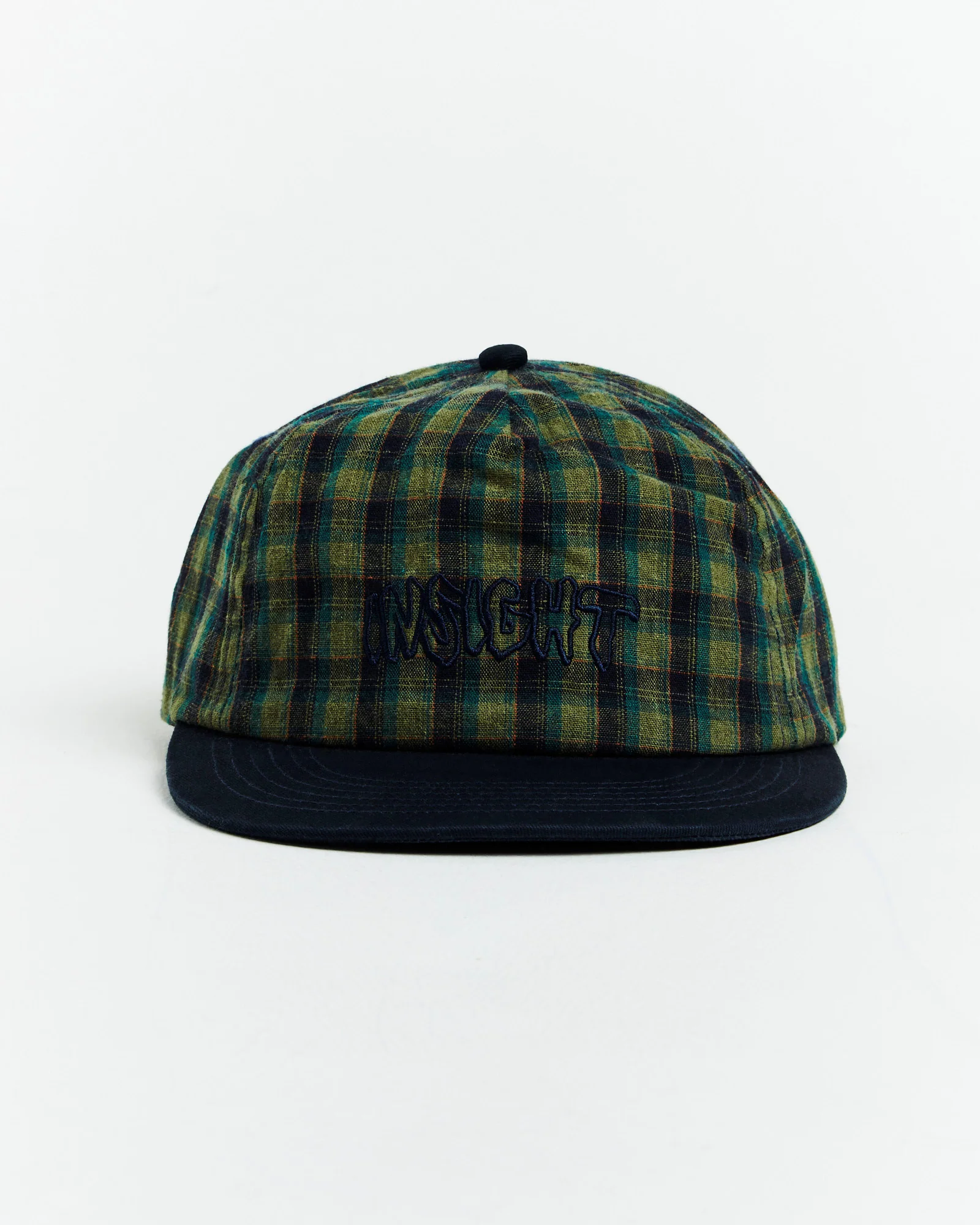 Dudley Check Cap Green