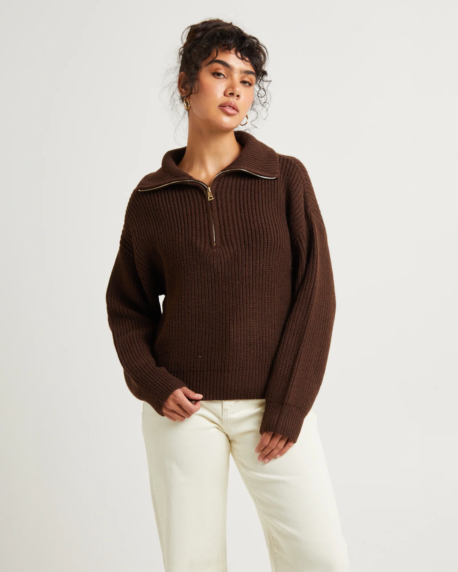 Ezra Half Zip Knit Pull Over