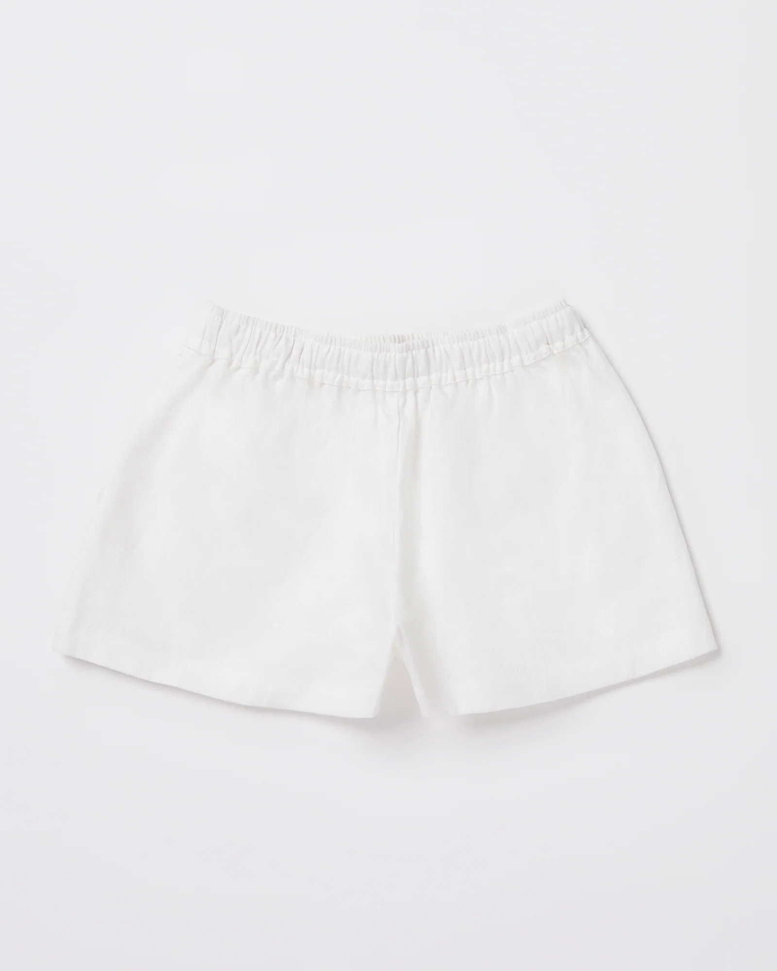Girls Tide Linen Shorts in White - Image 2