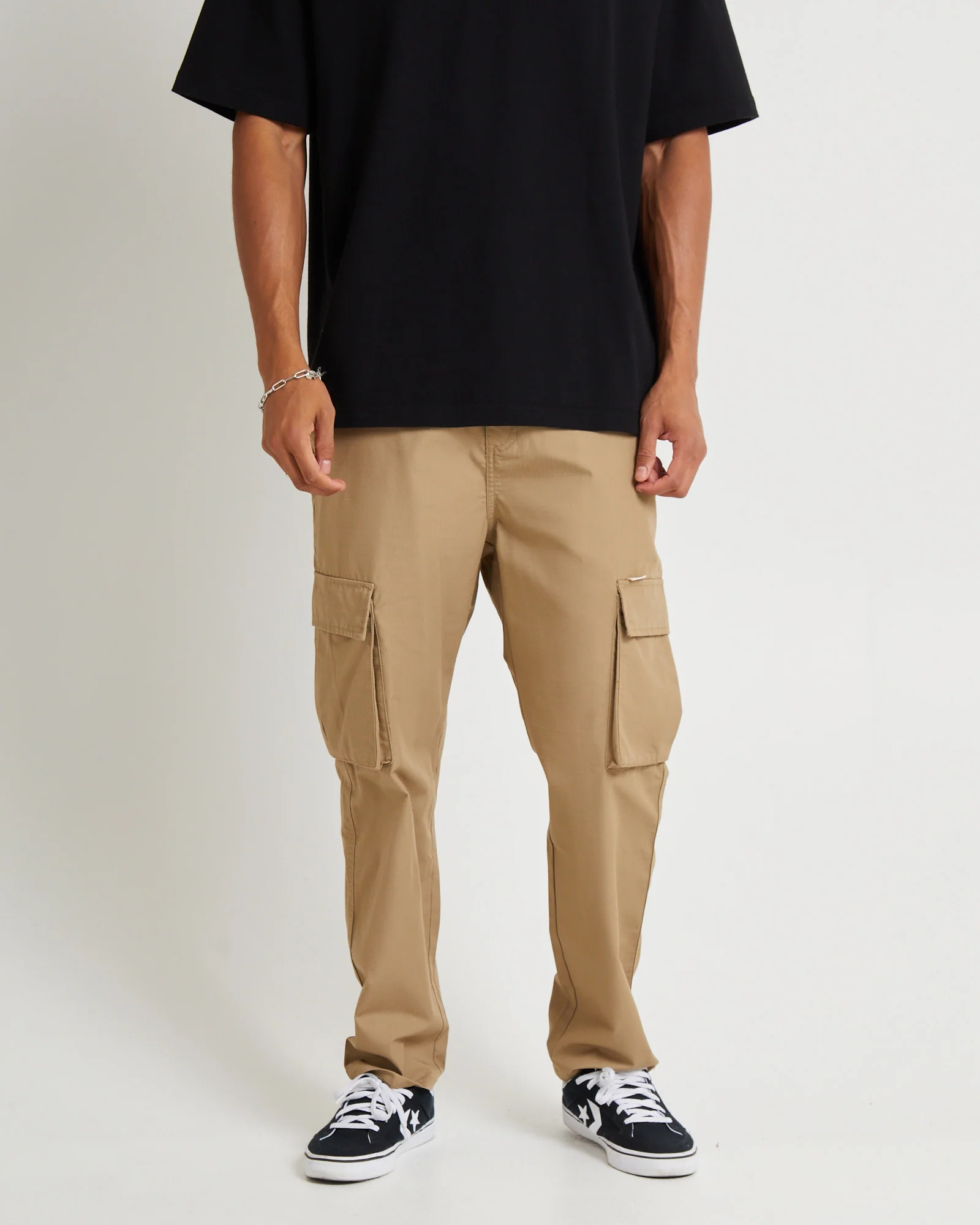 Green Onions Cargo Pants Tan Ripstop