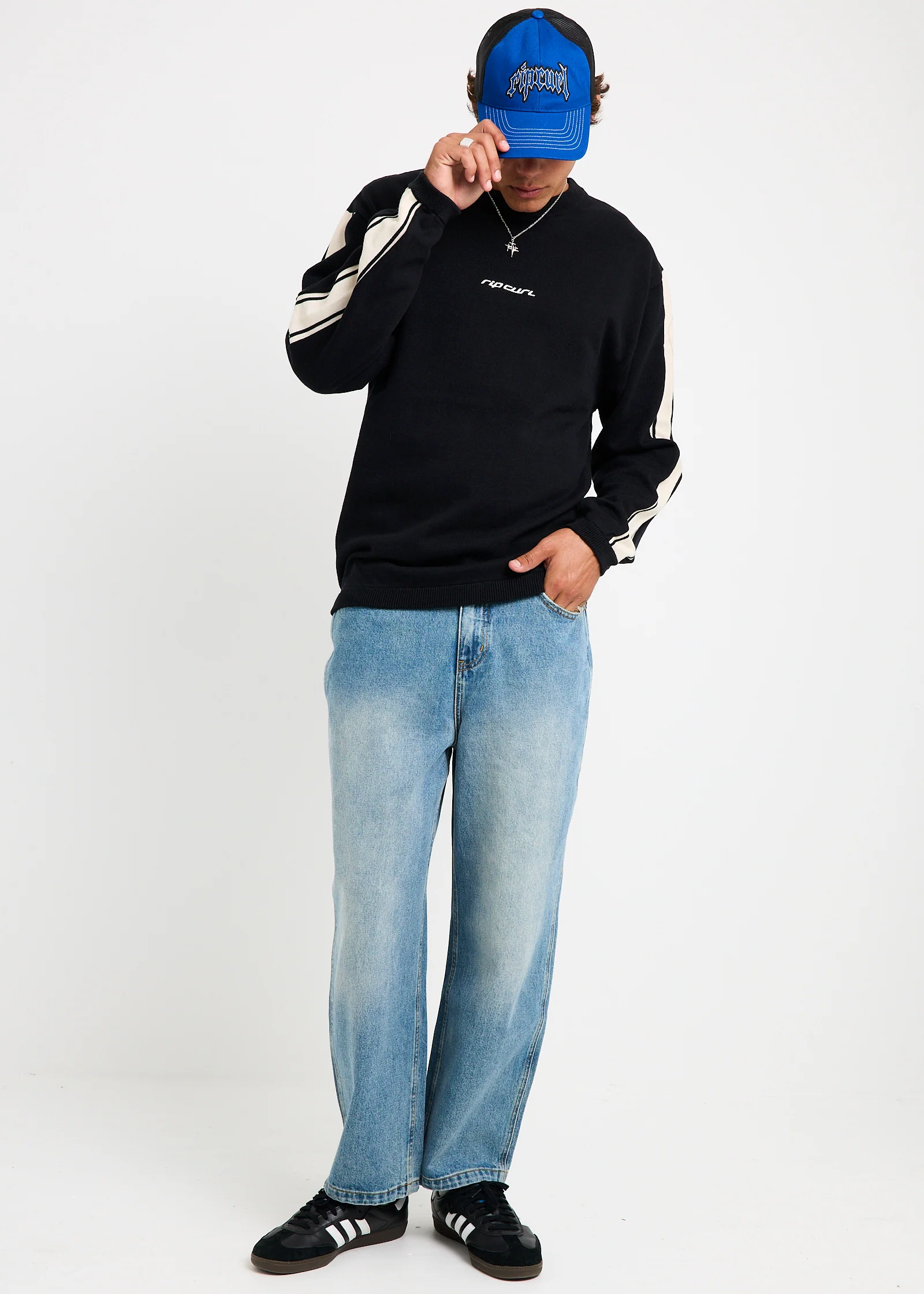 Inner Visions Stripe Knit Crew Shirt - Image 2