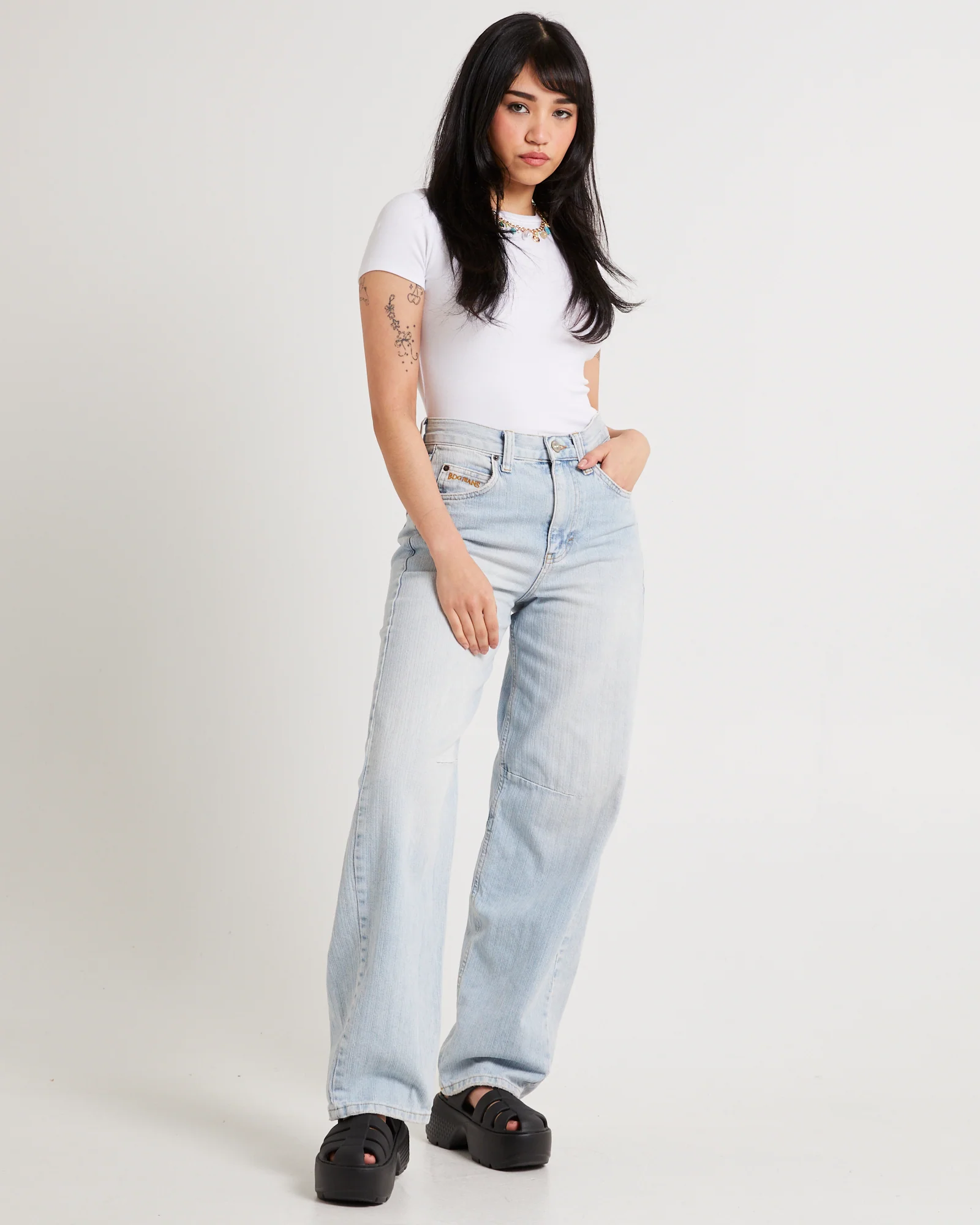 Jaquard Stripe Logan Jeans