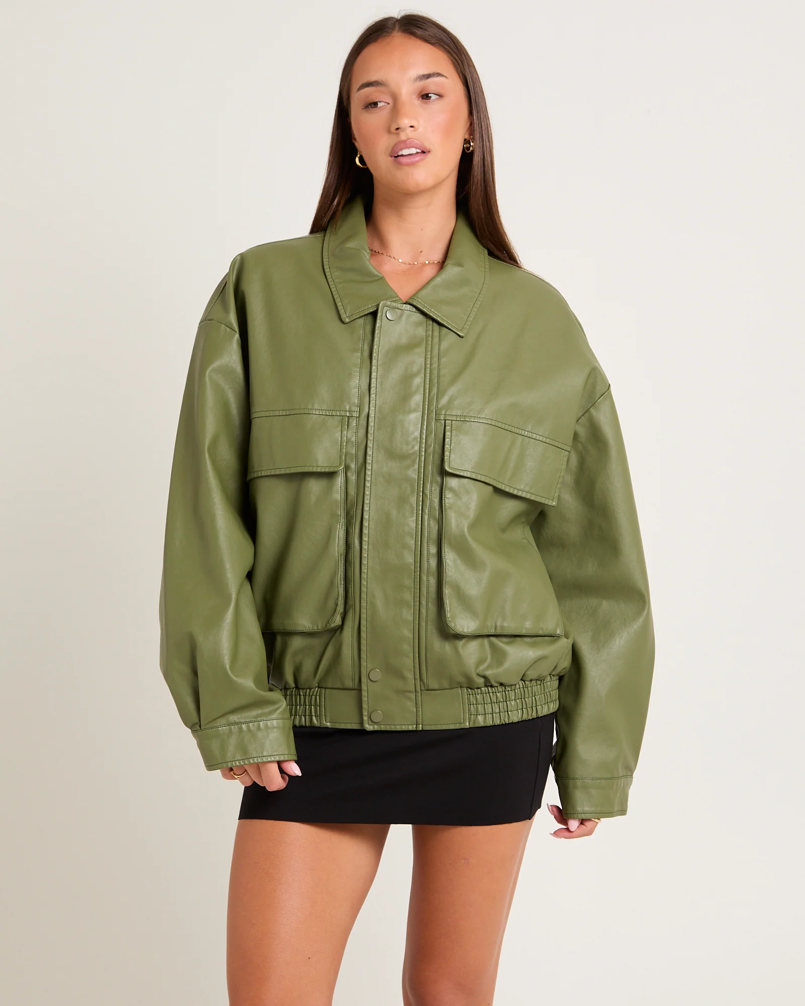 Jen Oversized Patch Pocket Jacket - Image 2