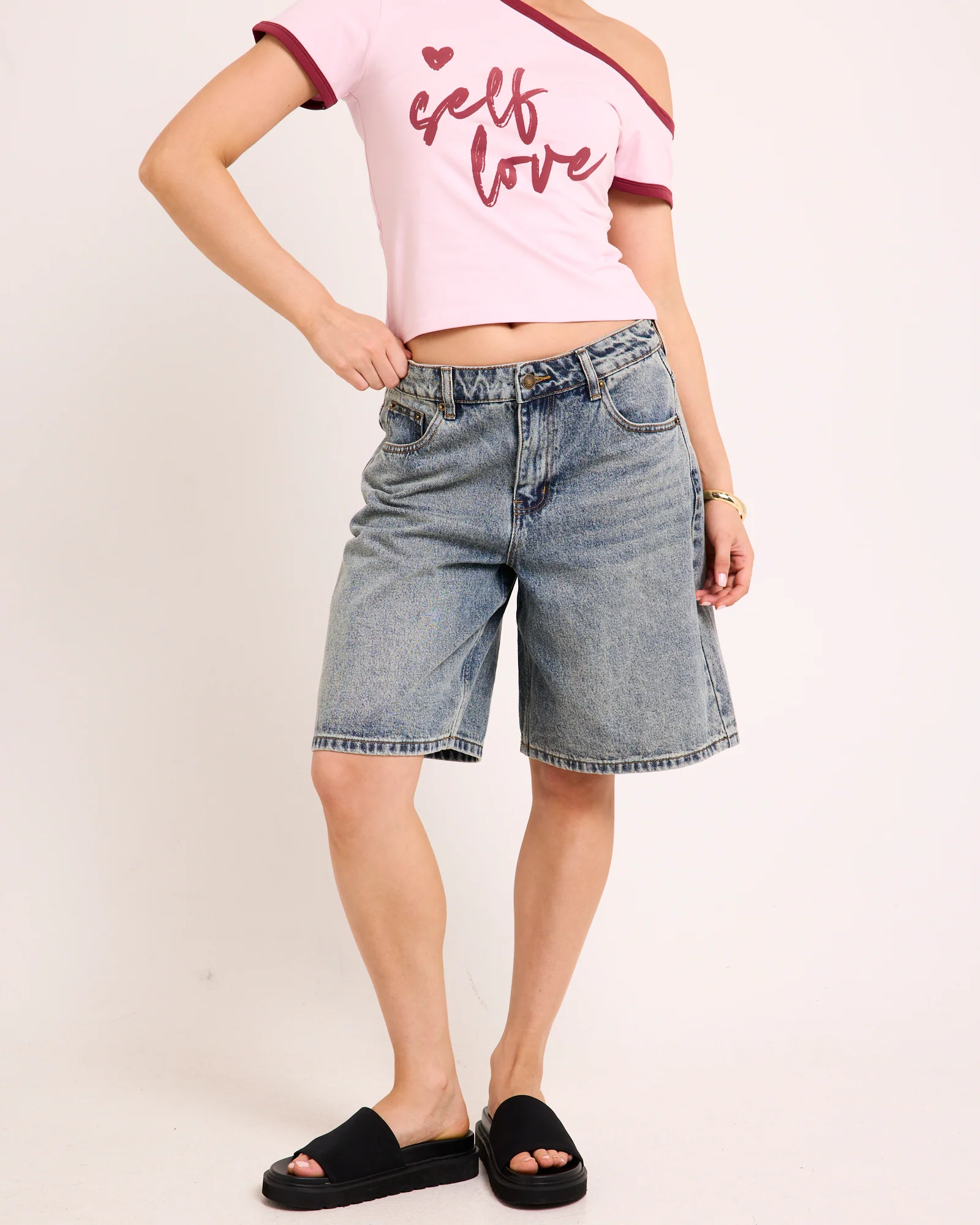 Kourtney Longline Denim Jorts