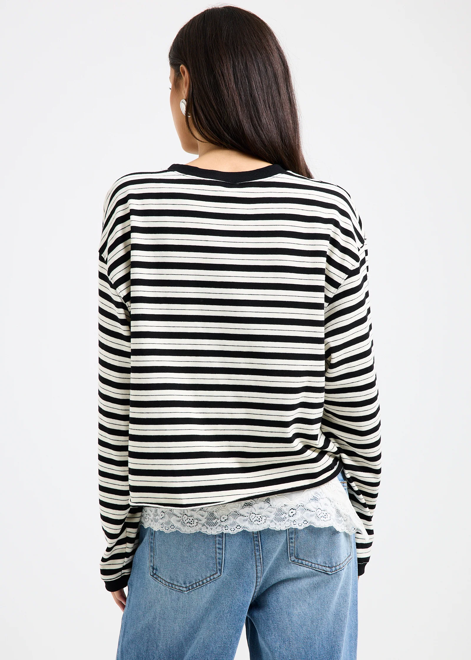Long Sleeve Stripe Top - Image 2