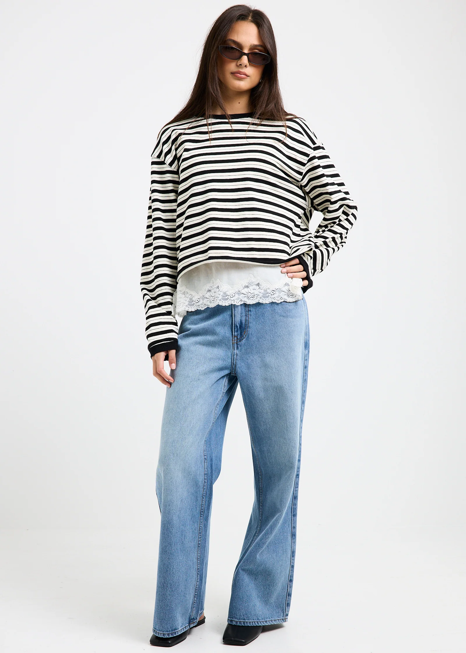 Long Sleeve Stripe Top - Image 3