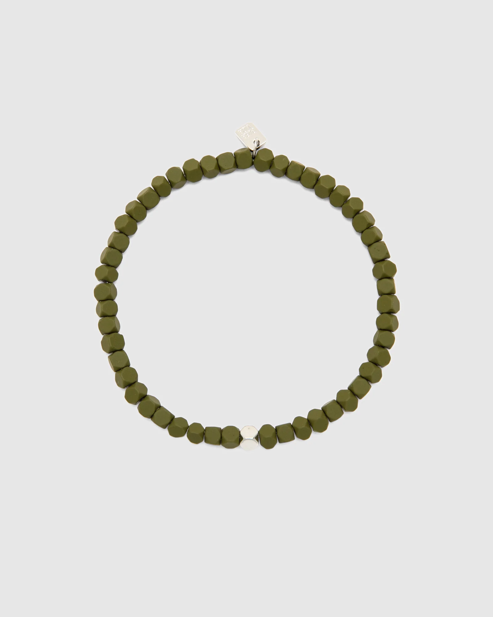 Men's Coated Hematite Stretch Bracelet