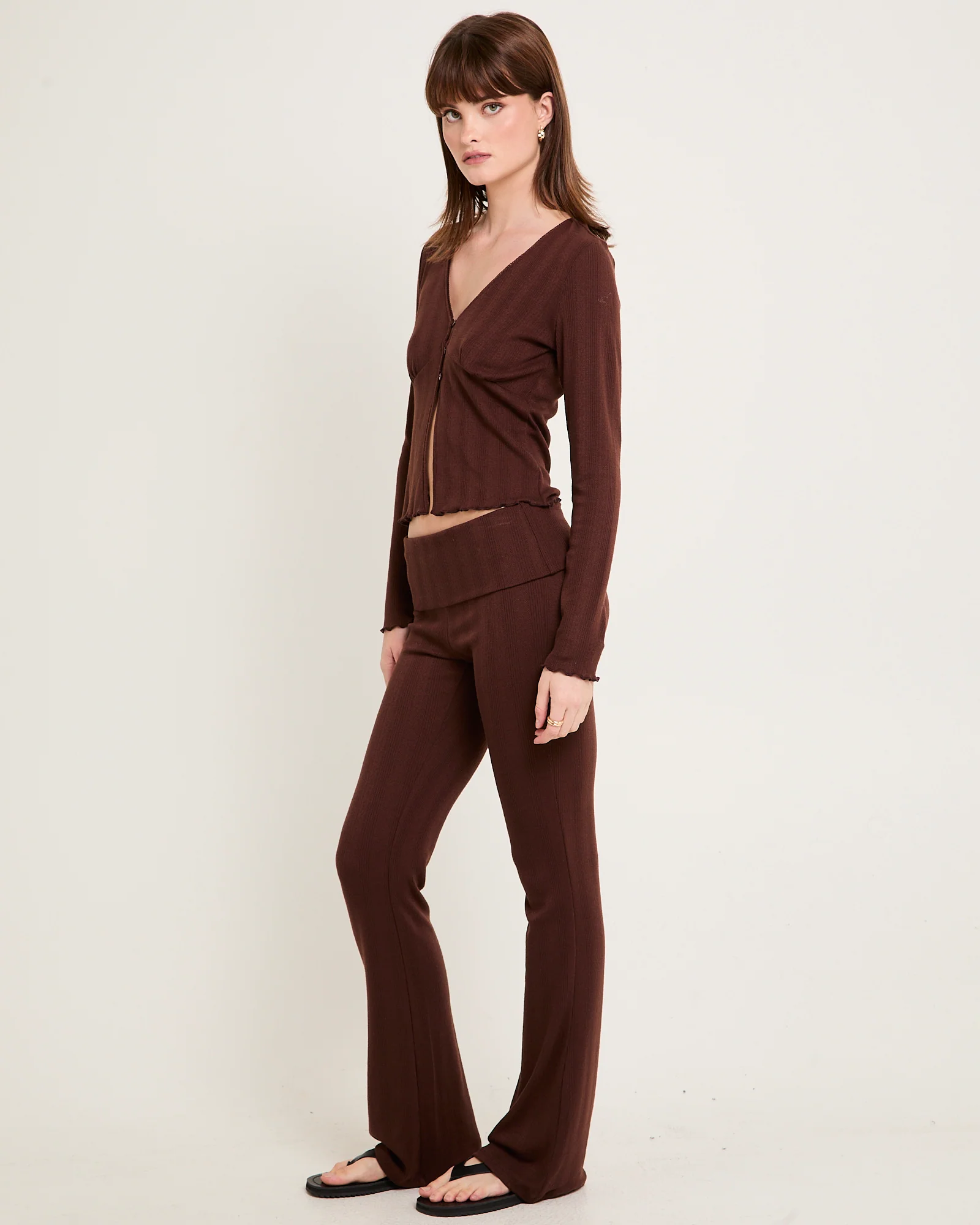 Mia Pointelle Button Long Sleeve - Image 3