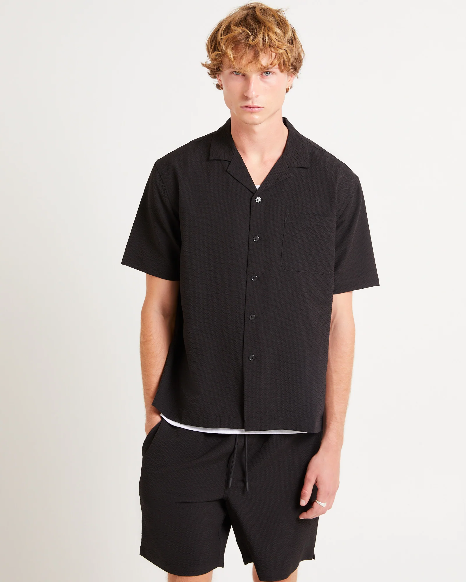 Morrison Seersucker Short Sleeve Resort Shirt