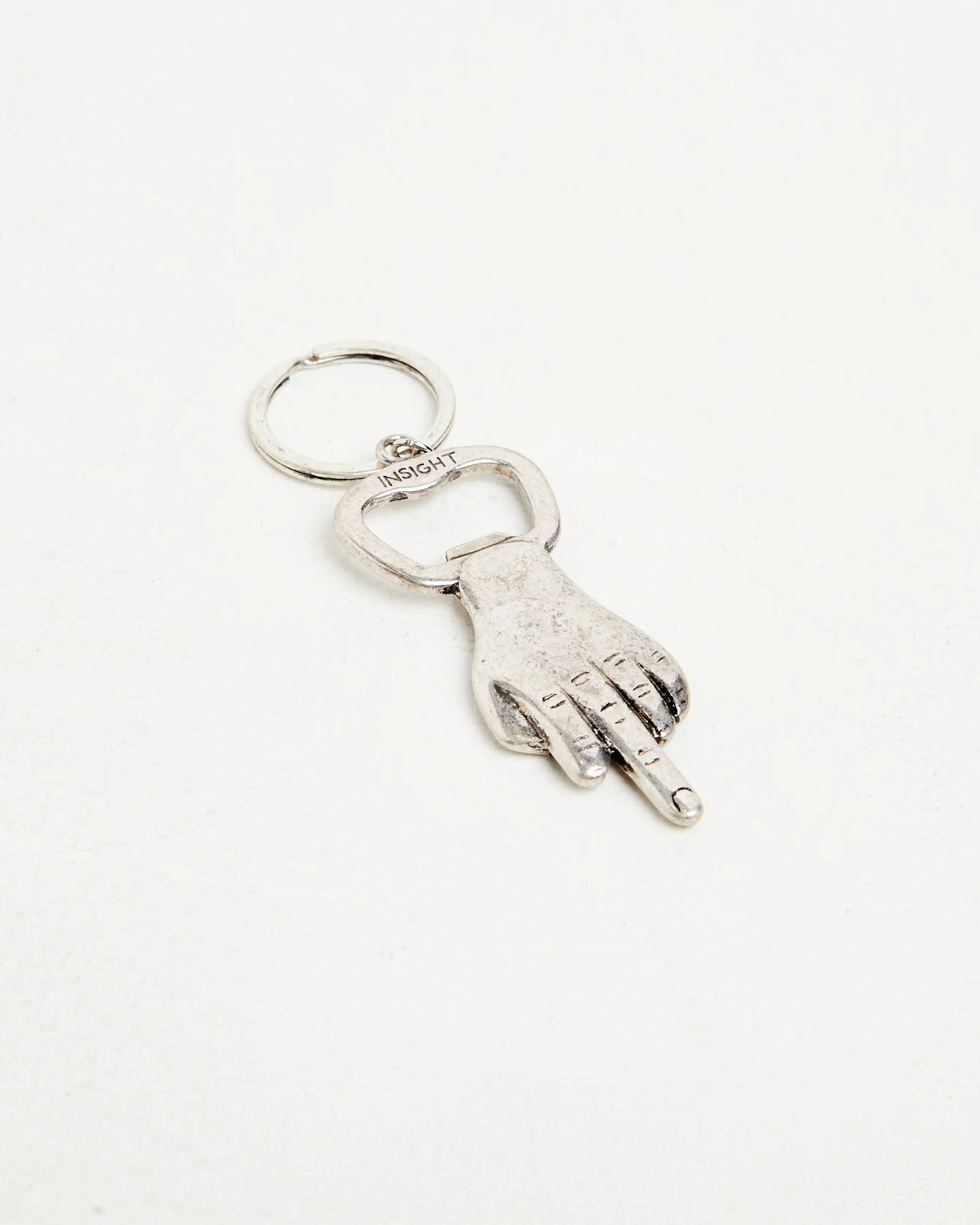 Nice Day Bottle Opener Keychain in Silver