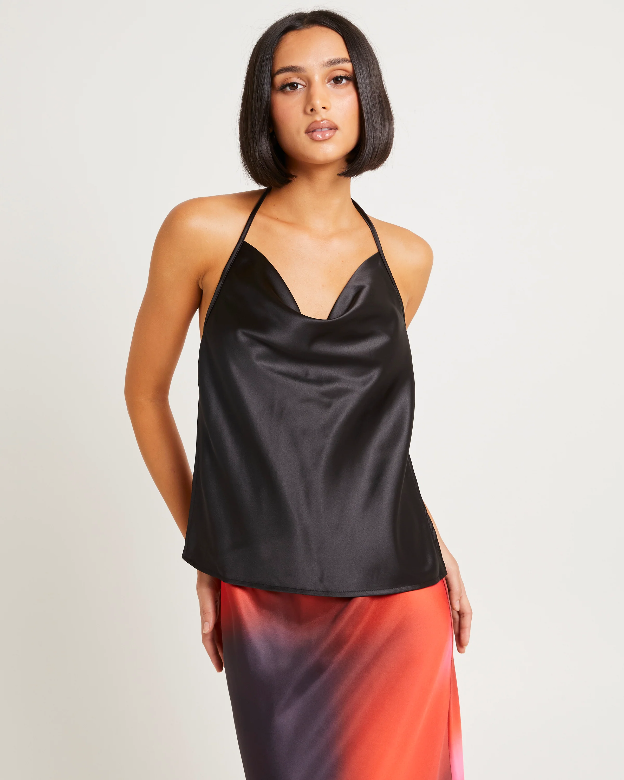 Nova Cowl Neck Halter Top