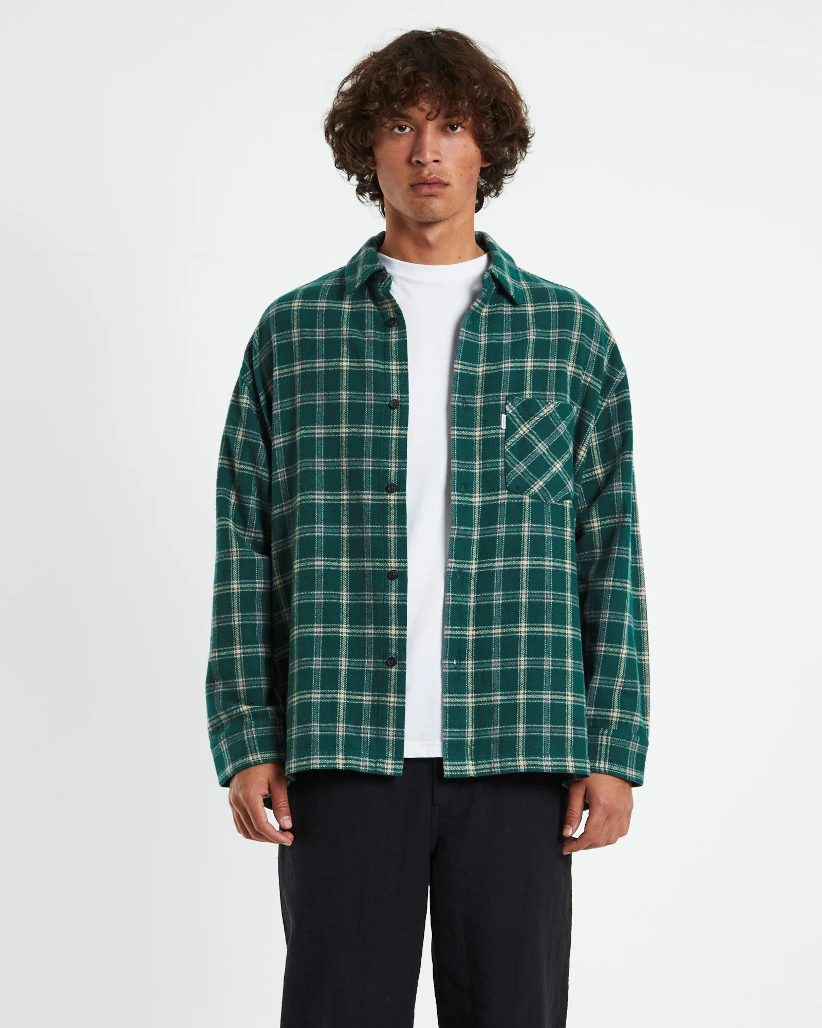 Portland Flanno Forest Green