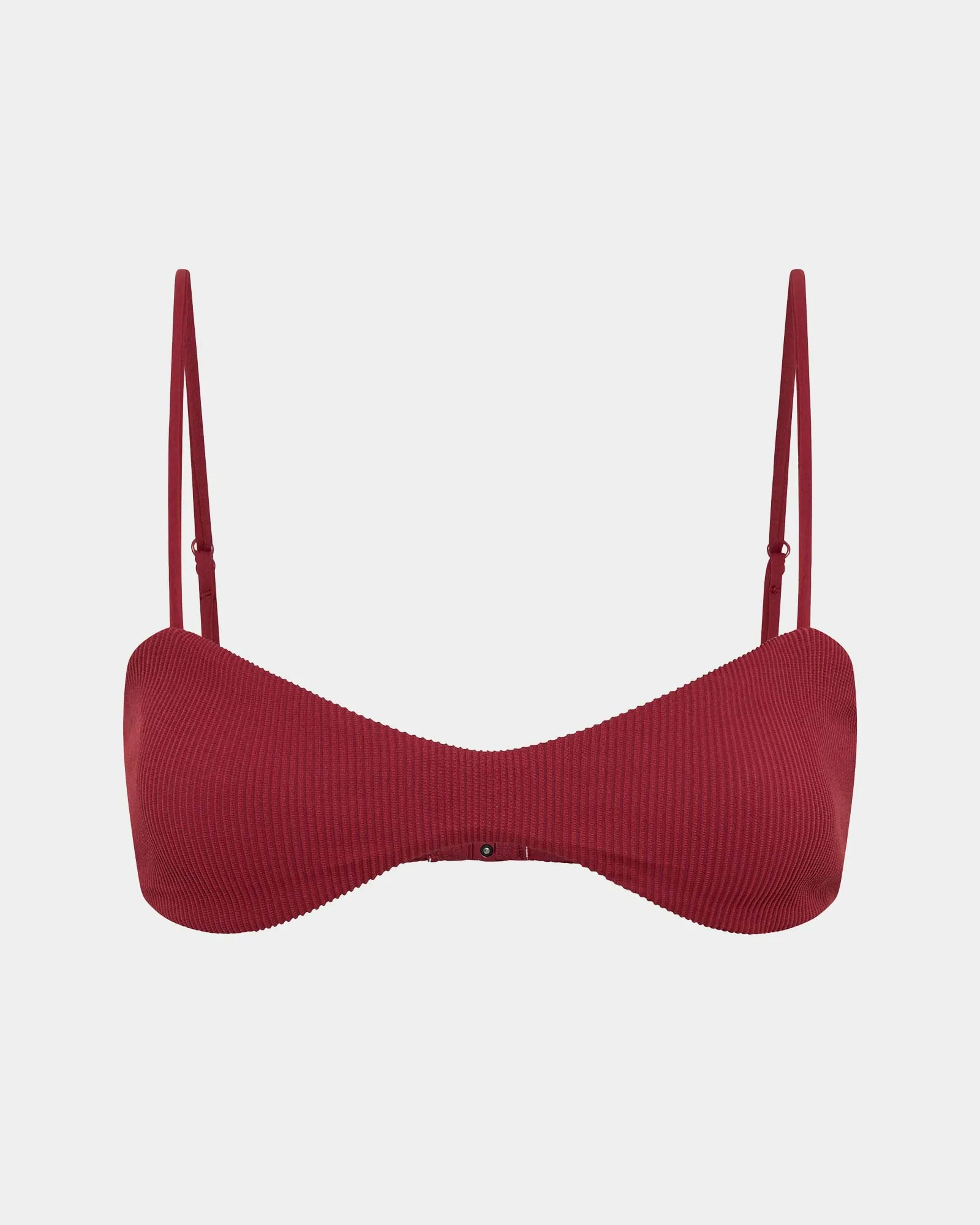 Rib Curve Crop Bikini Top