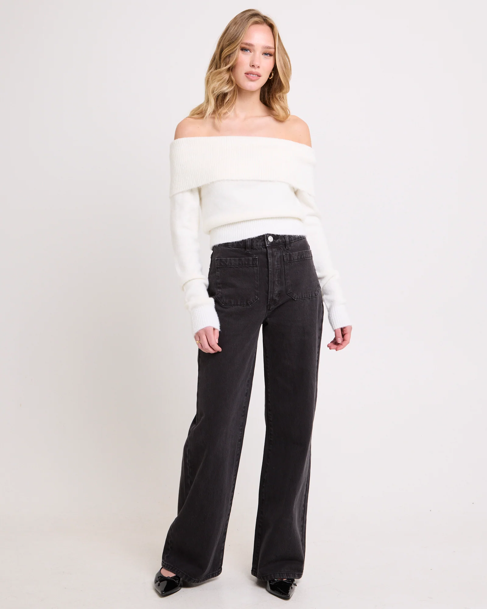 Sailor Long Denim Jeans Black Stone