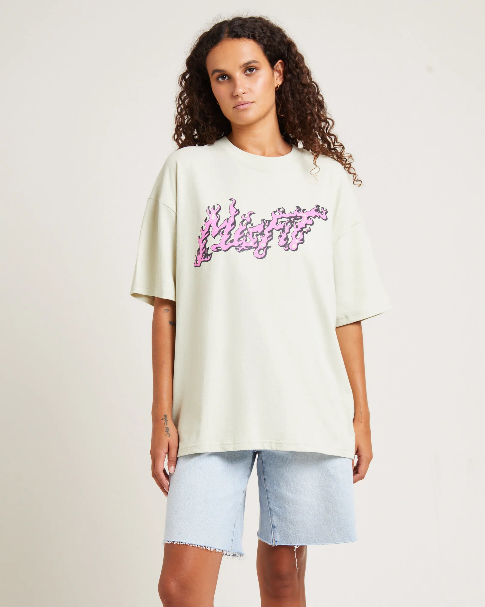 Sleeping Cells Oversized Tee Thrift White