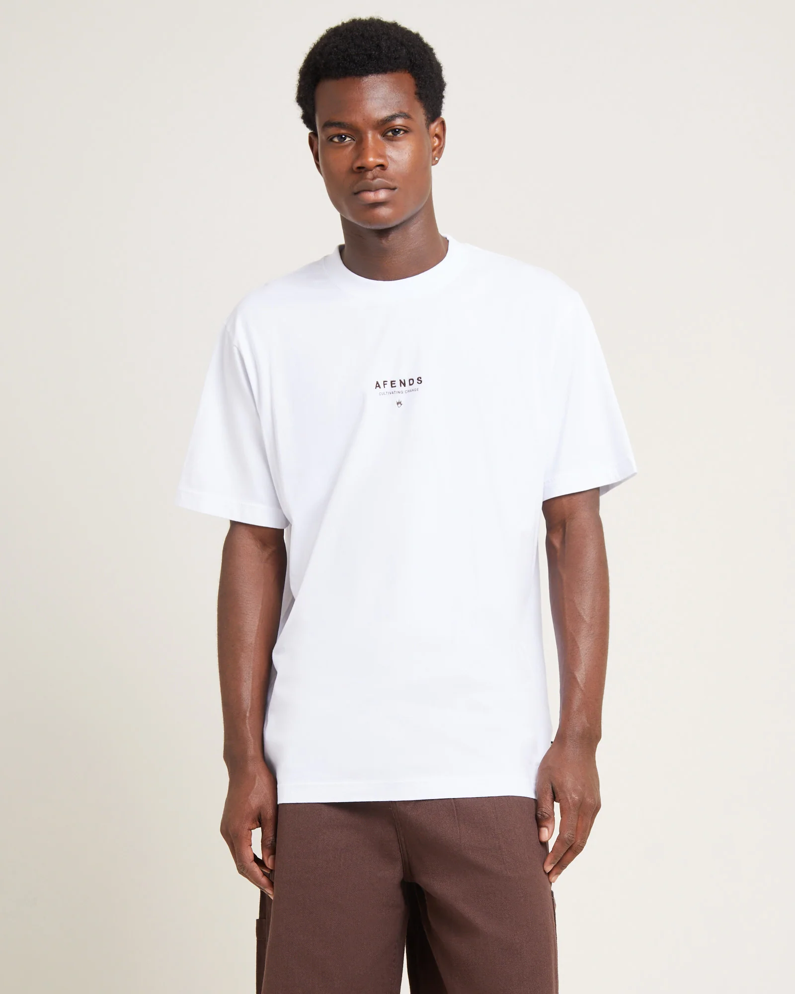 Space Recycled Retro Fit Short Sleeve T-Shirt White