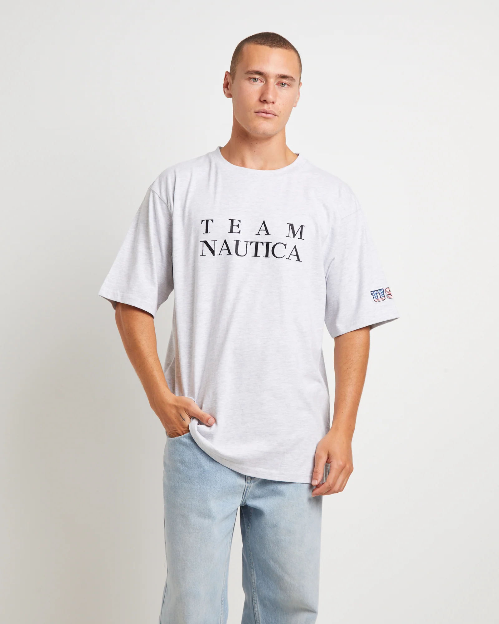 Trela Short Sleeve T-Shirt in Ice Marle Grey